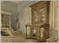 31725 Interieur van het stadhuis (Stadhuisbrug) te Utrecht: het Stedelijk Museum van Oudheden op de tweede verdieping: ...